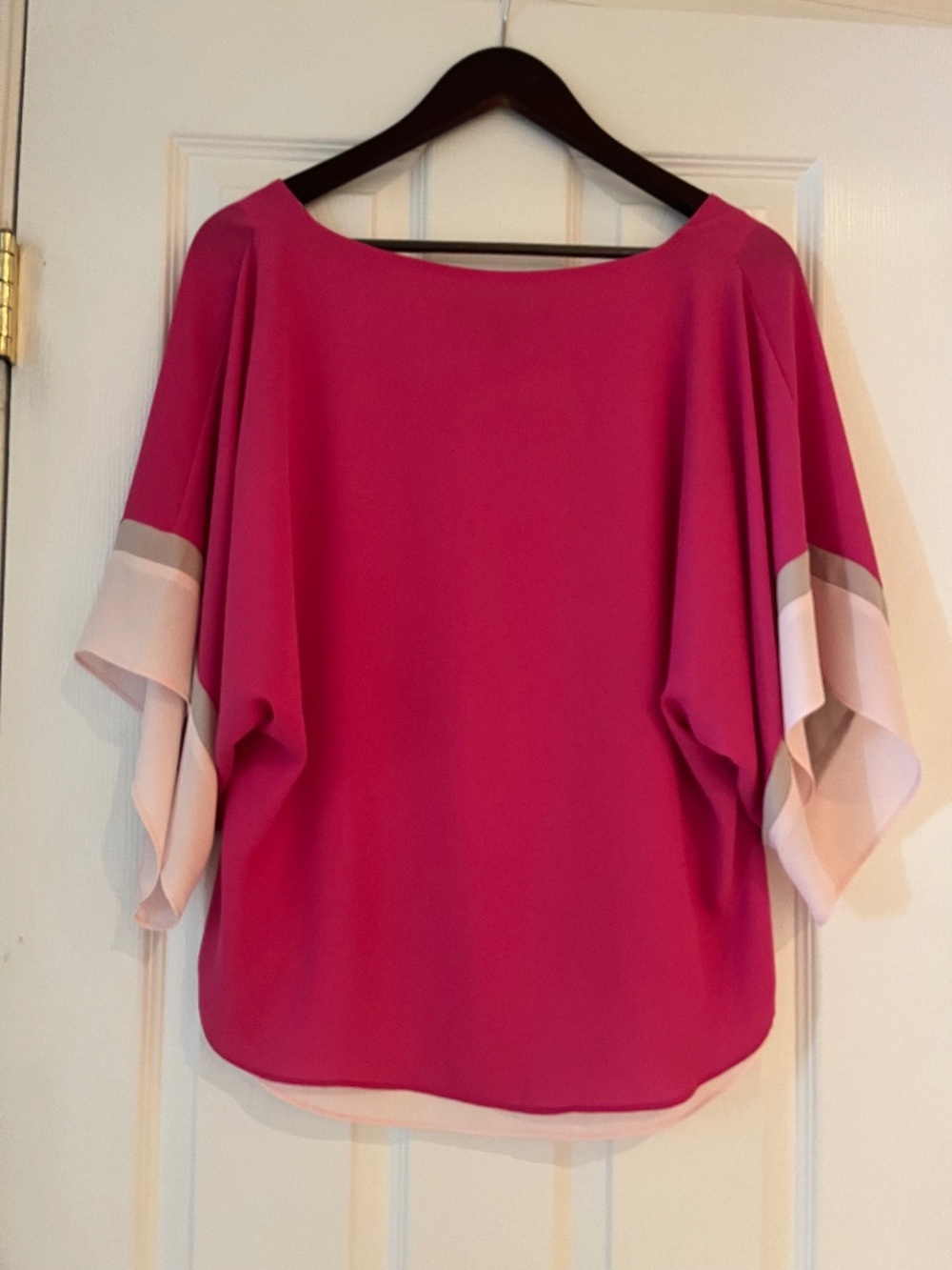 White House Black Market Pink, Blush, & Champagne Layered Blouse